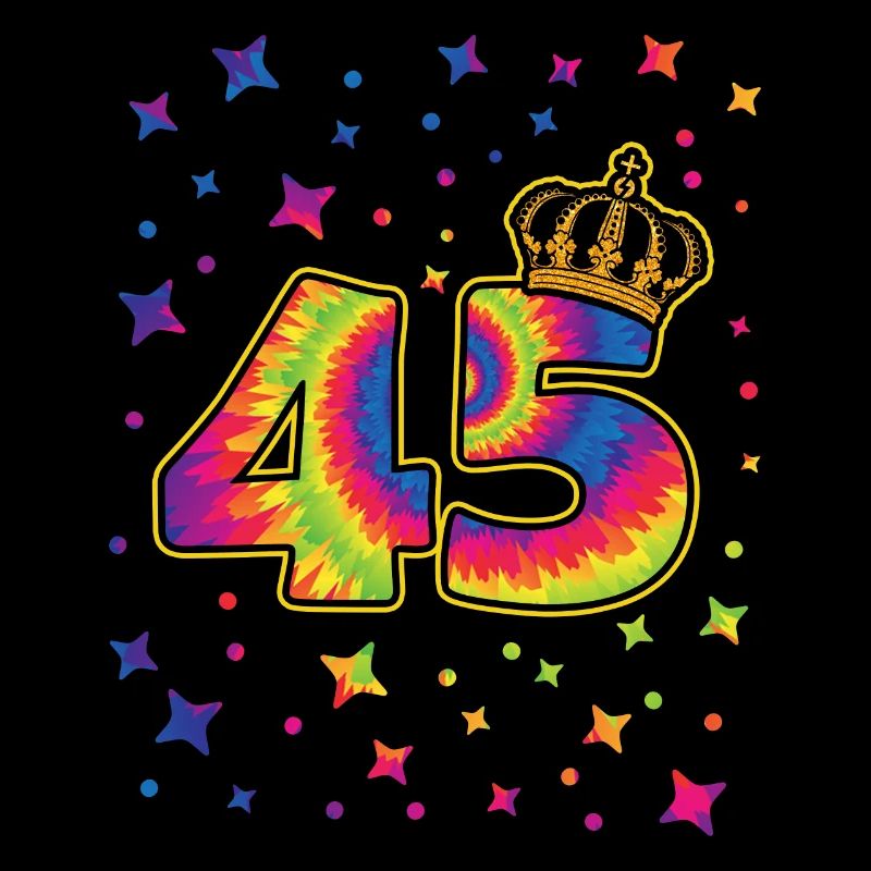 Tie-dye 45. Geburtstagsfeier 45 Jahre Alter