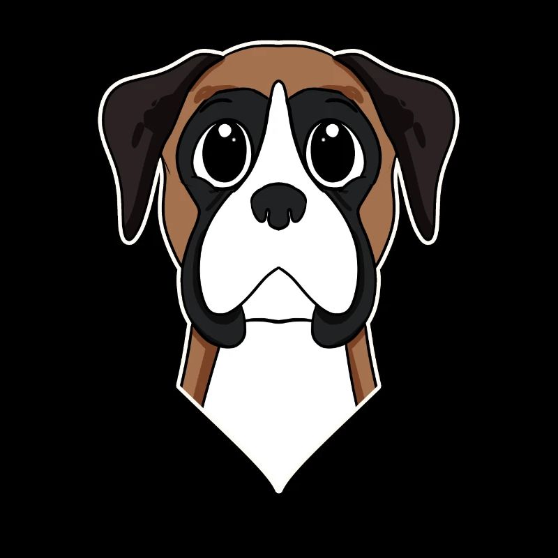 Deutscher Boxer Kopf Hund Hundebesitzer