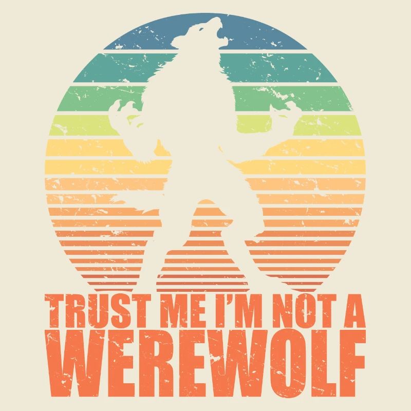 Spaß Scary Werwolf Retro Halloween Süßes oder Saures