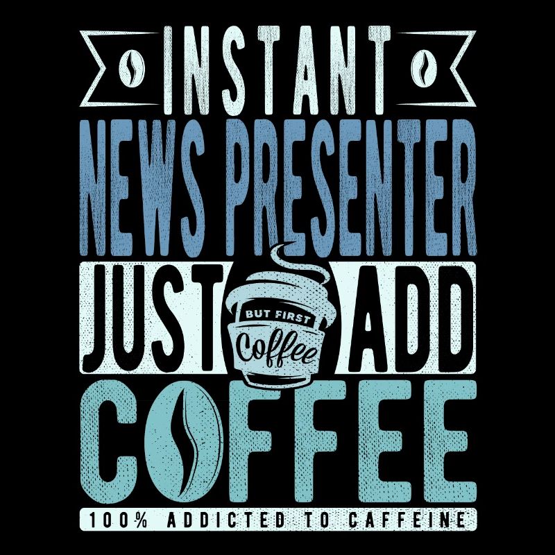 Citation de café de présentateur de nouvelles