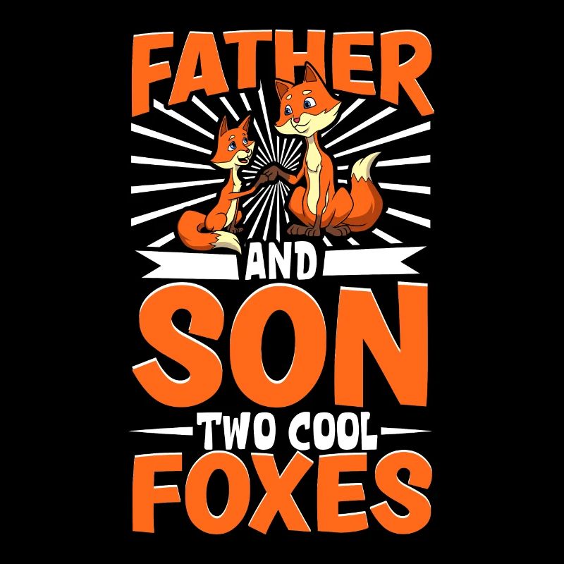 Cool foxes - father and son