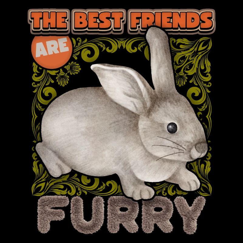Rabbit, bunny, vintage watercolor, funny saying