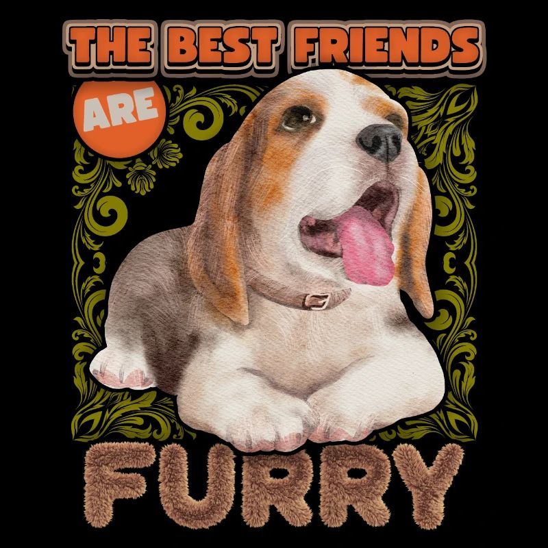 Beagle-Hund, Beagle-Welpe, vintage Aquarell Spruch
