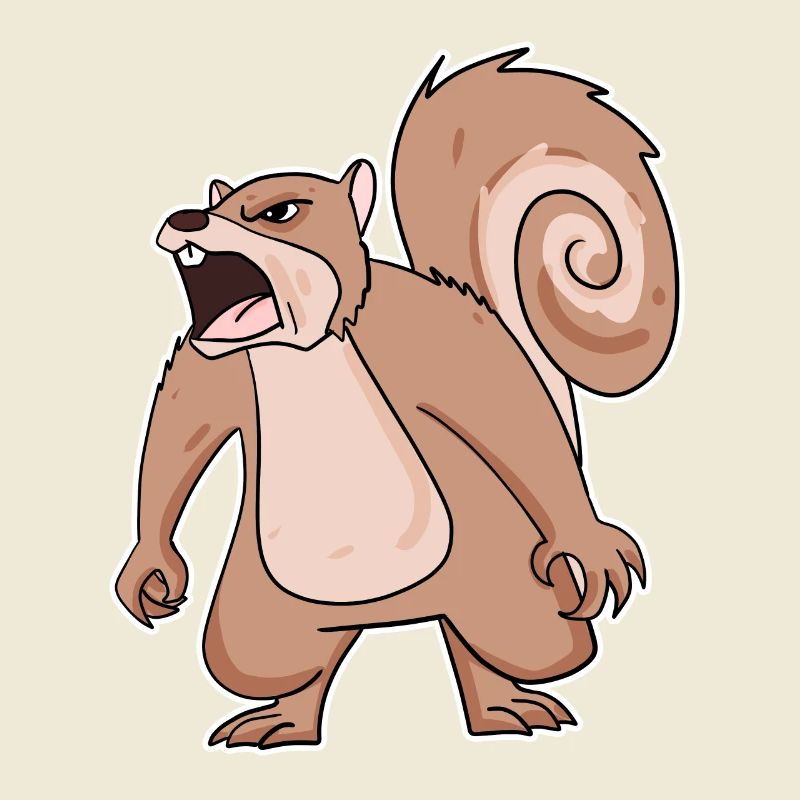 wütendes Eichhörnchen