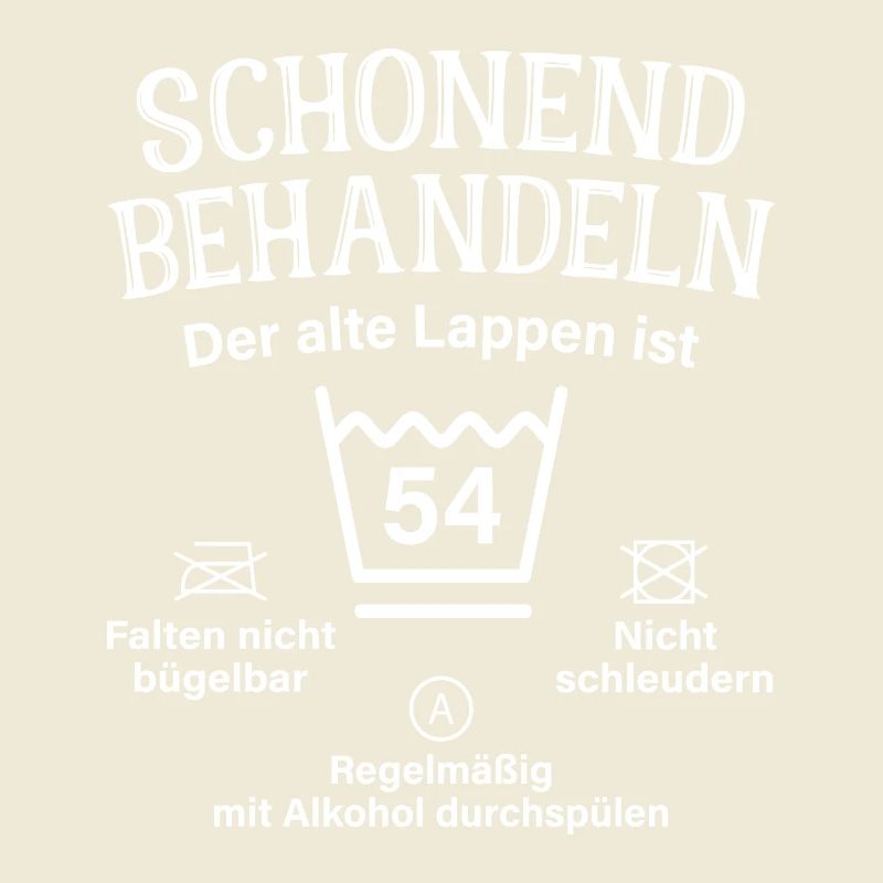 54. Geburtstag Schonend Behandeln Alte Lappen 54