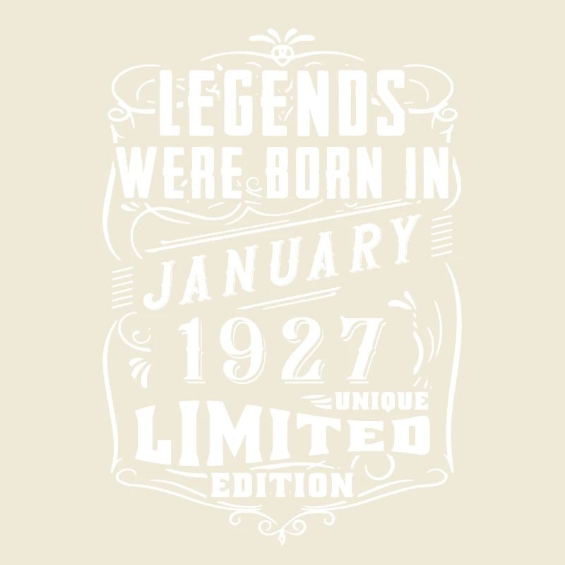 Birthday January 1927 Year Limited Edition