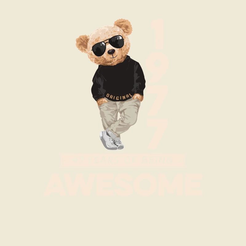 1977 Geburtstag Teddy Bär Being Awesome Orignal