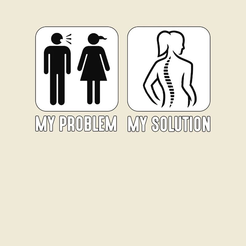 Chiropractor My Problem My Solution Pictogram Mom