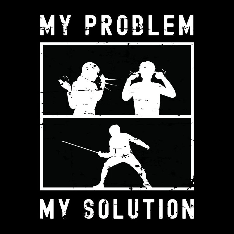 Fencer My Problem My Solution Pictogram Dad Mom