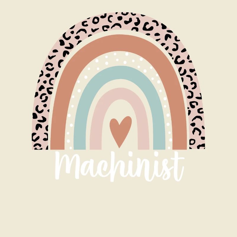 Machinist Rainbow Leopard Funny Machinist