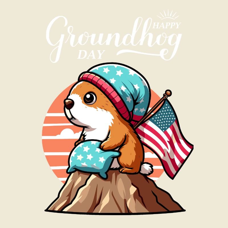 Groundhog Day USA Funny Spring Hat