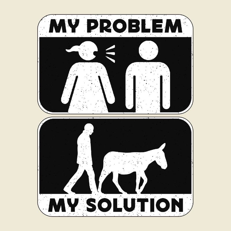 Donkey Lover My Problem My Solution Pictogram Dad