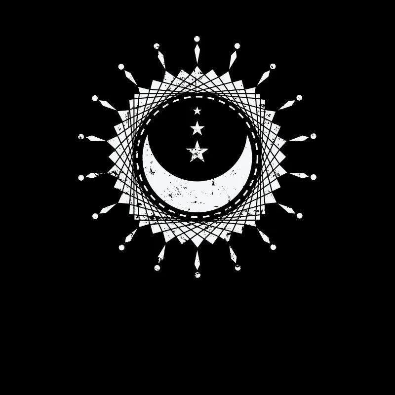 Moon with Shapes Night Sky Globe