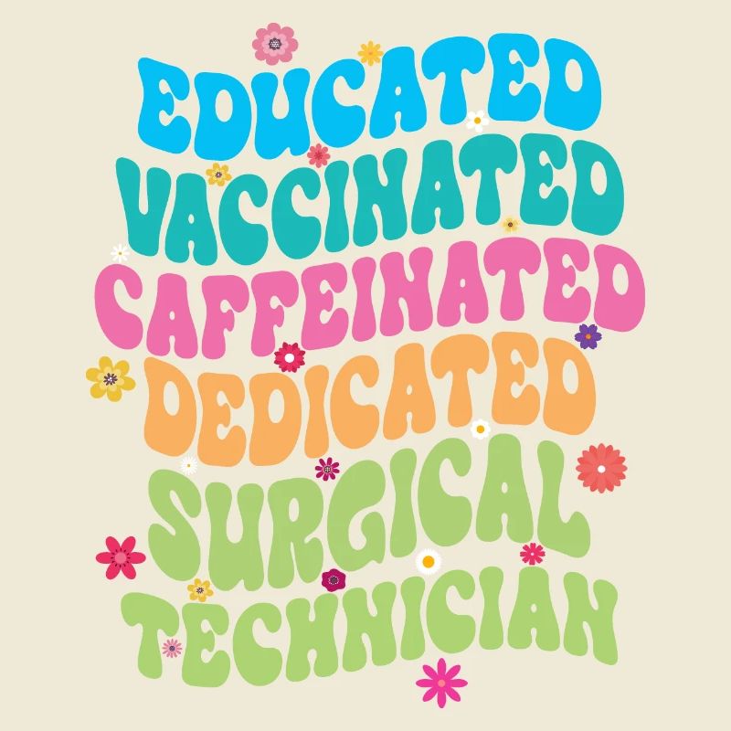 Educated Vaccinated Caffeinated Dedicated Surgical
