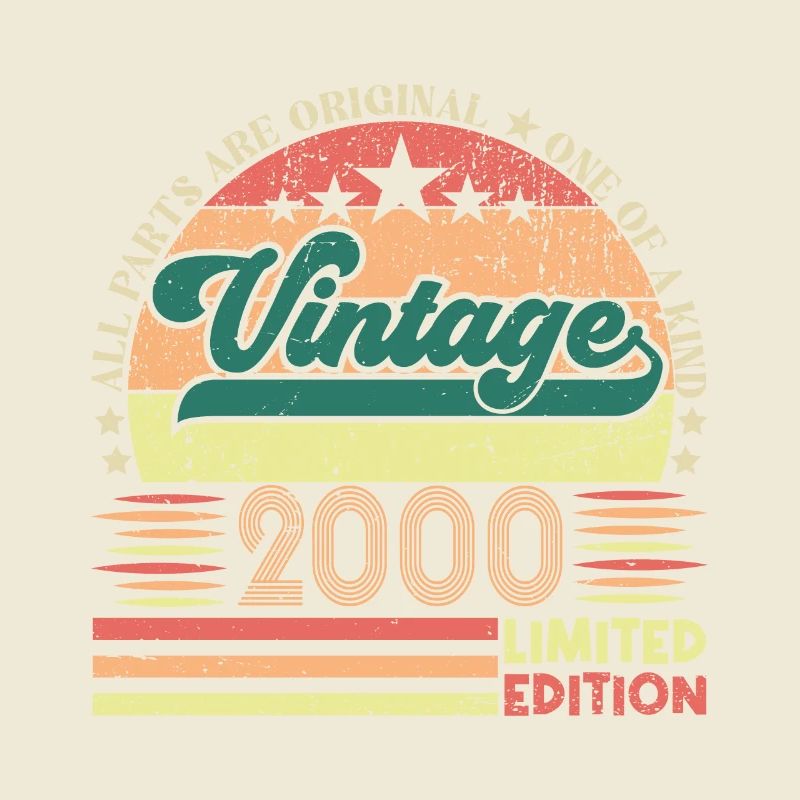 Cadeau d’anniversaire Retro 2000. Vintage 2000.