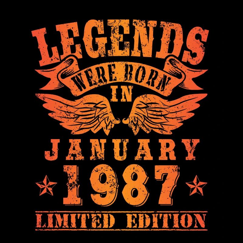 Legends sont nés en Janvier 1987 Anniversaire