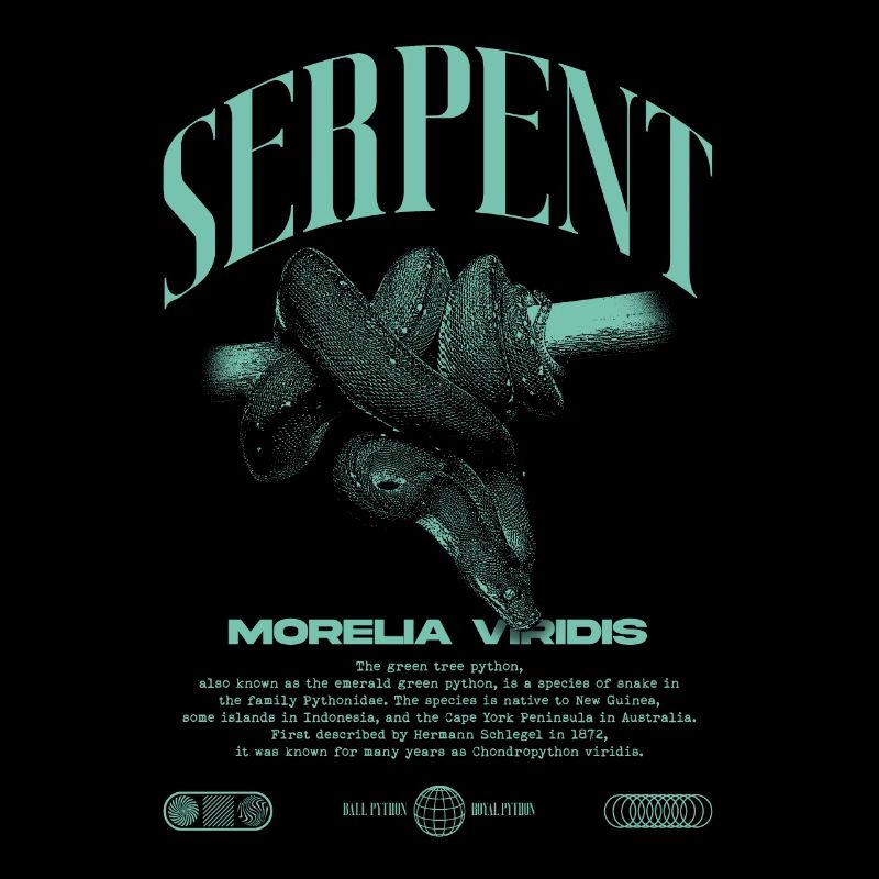 Green Tree Python Modern Reptile Keeper Streetwear