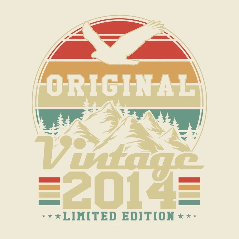 Original Vintage 2014 Geburtstagsgeschenk Retro