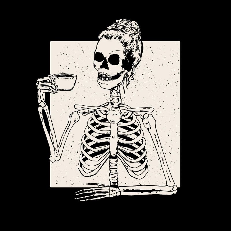 Halloween-Skelettlehrer Ich warte einfach bis
