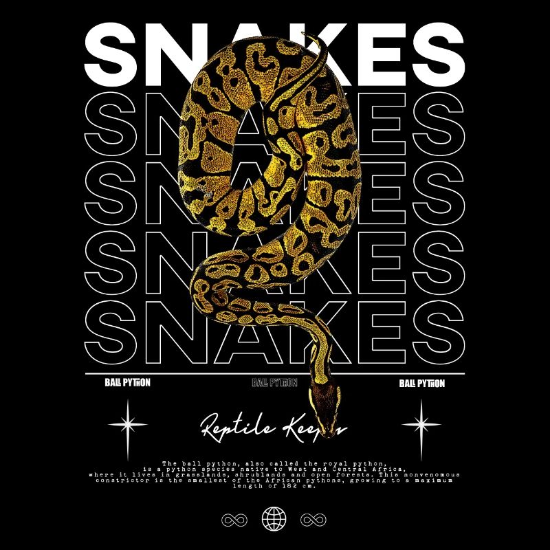 Ball Python Modern Streetwear Reptilienhalter