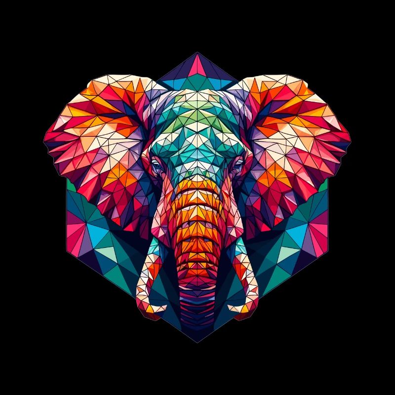 Elefant in Polygonendarstellung