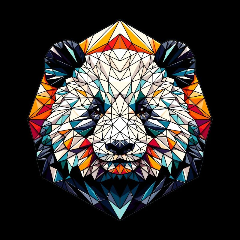 Panda dans la représentation polygonale
