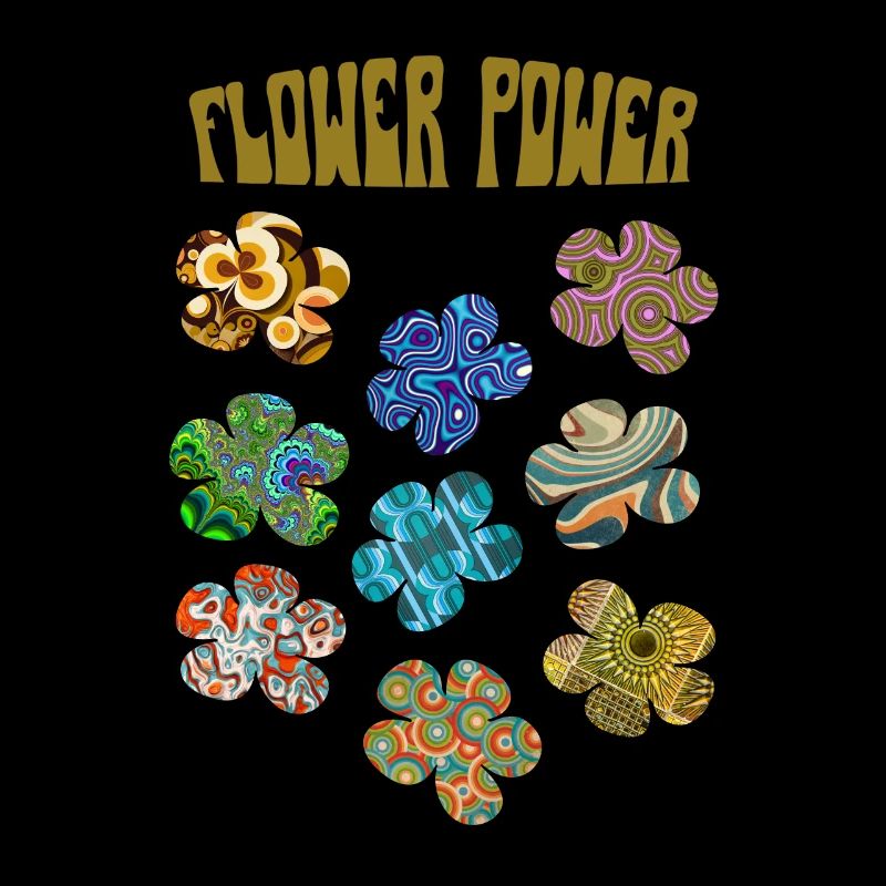 Flower power retro patterns