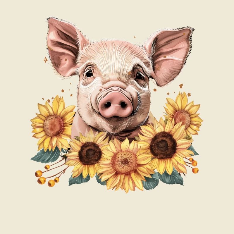 Pig Funny Farmer Farmer Gift