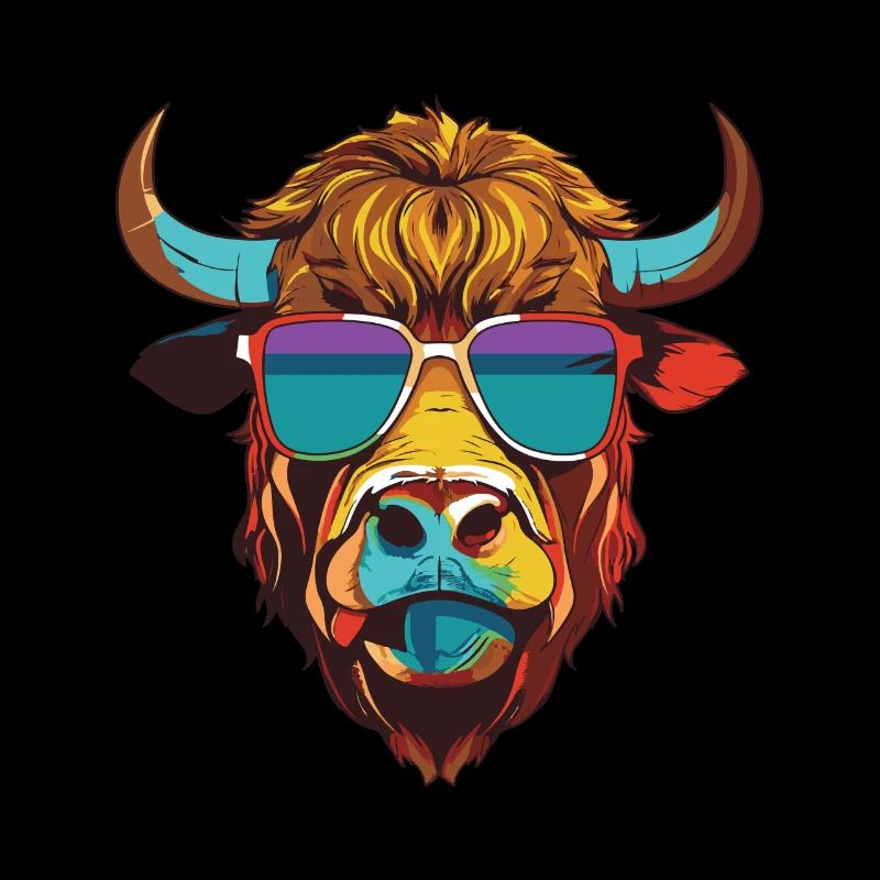 Bull Head Portrait Cool Taurus