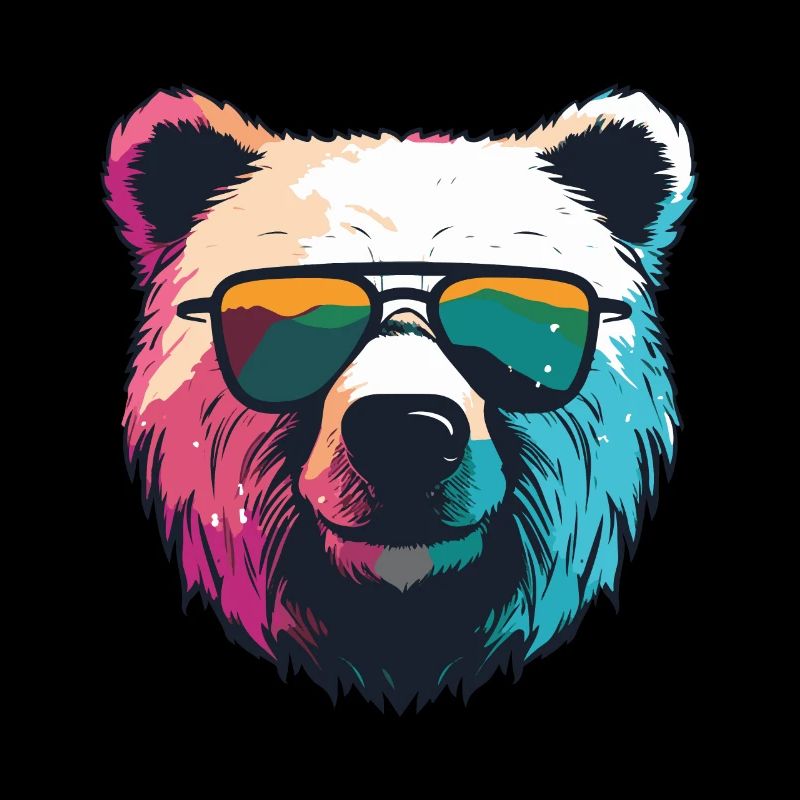 Polar Bear Head Cool Polar Bear