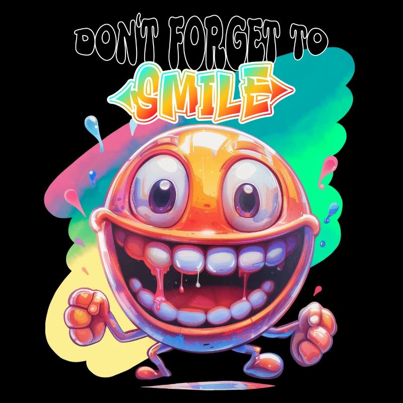 Dont Forget to Smile. Joy, happiness, positivity,