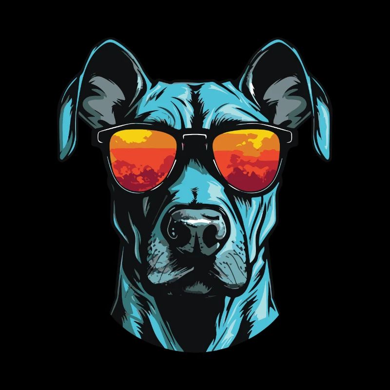 Great Dane Dog Head Portrait Cool