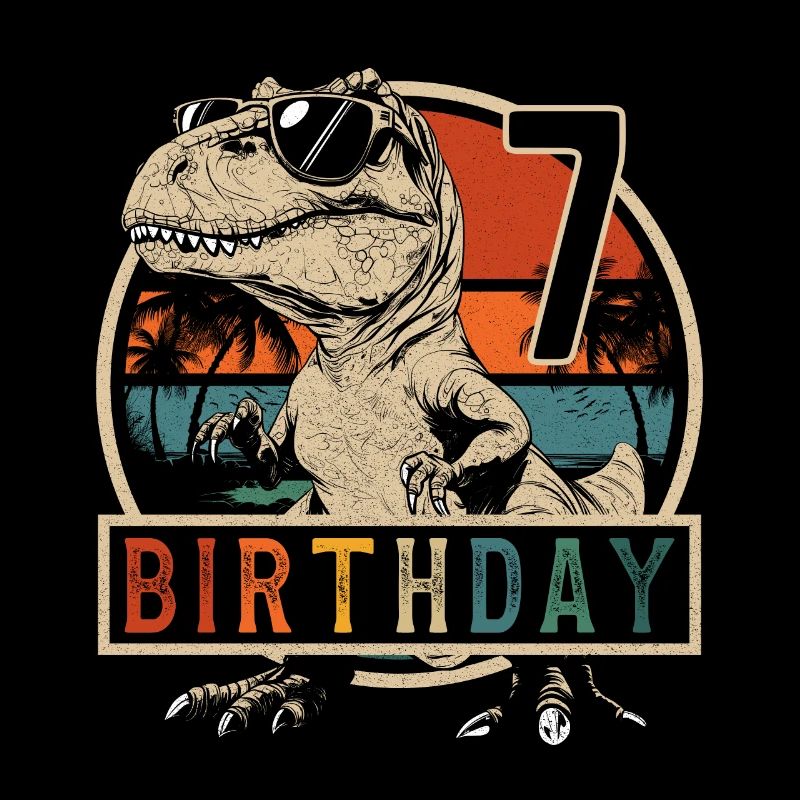 T-Rex Sunglasses 7 Years Boy 7th Birthday