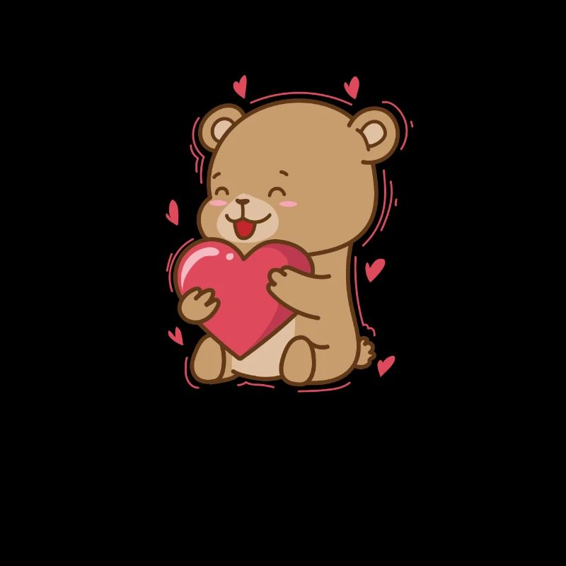 Bär mit Herz Tier Wald