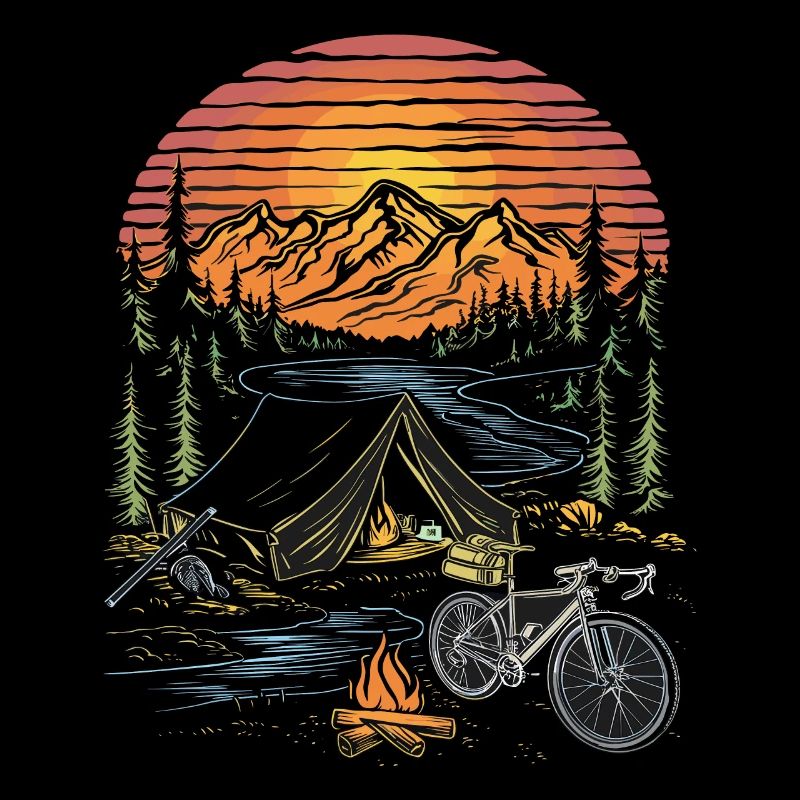 Bicycle Camping Camping Mountains Nature Excursion