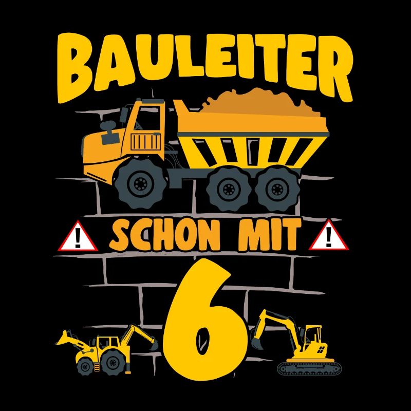 6. Geburtstag Bauleiter Mit 6 Bagger Kipplaster