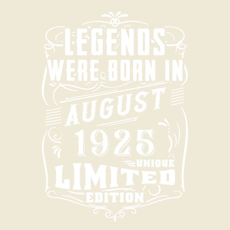 Anniversaire Août 1925 Année Edition Limitée
