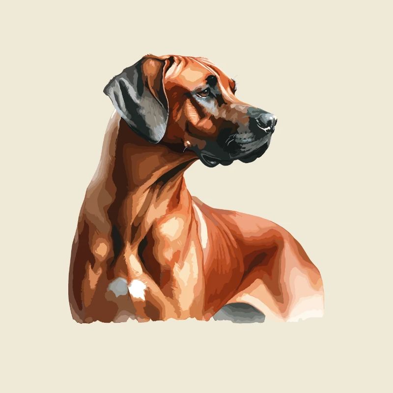 Watercolor Rhodesian Ridgeback