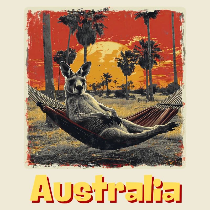 Kangaroo Australia Lazy Vacation Relaxation