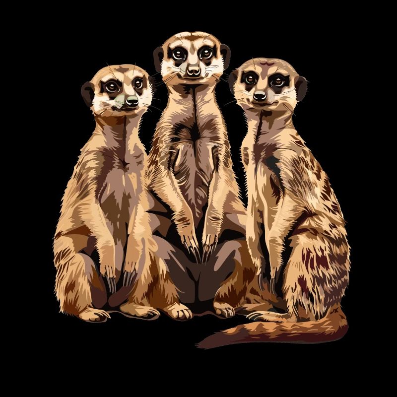 Three meerkats