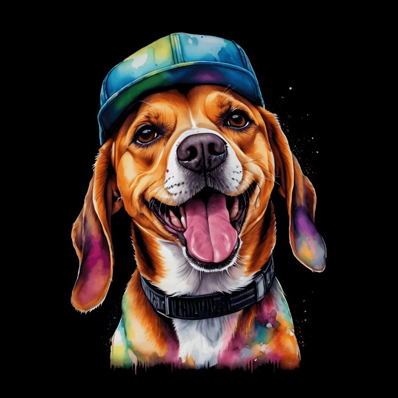 Beagle Snapback Cap Chien Drôle Animal Design Imprimer