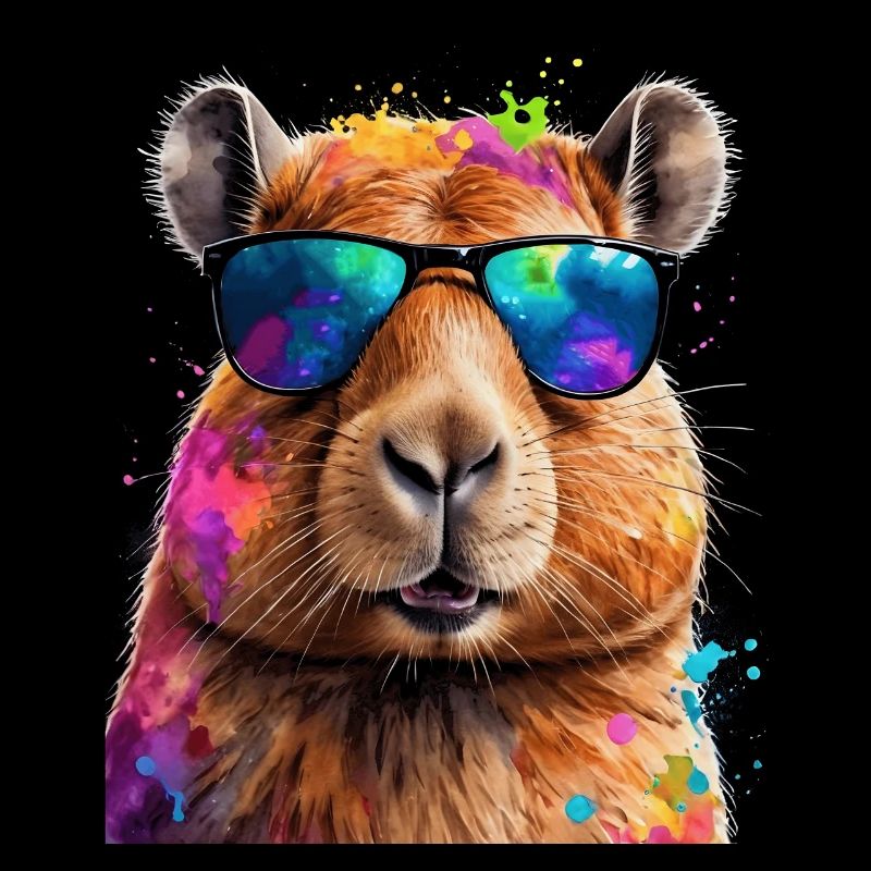Capybara Sonnenbrille Capy Bunt Tier Design Print