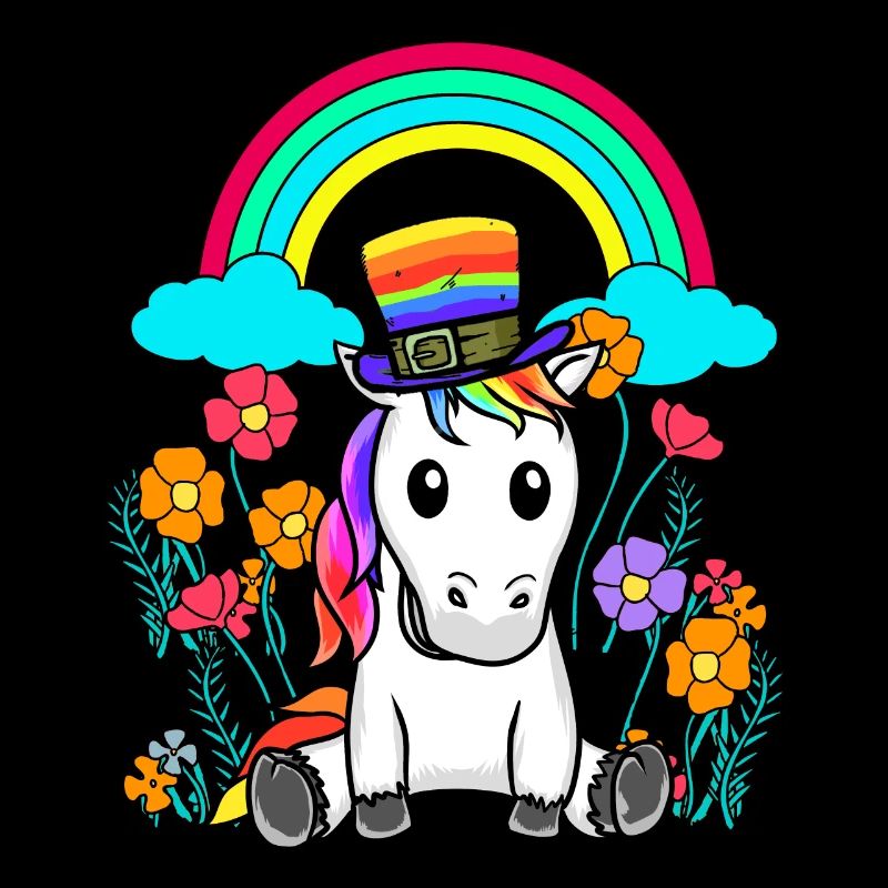 Regenbogen Einhorn Einhörner LGBT Pferd Pferde