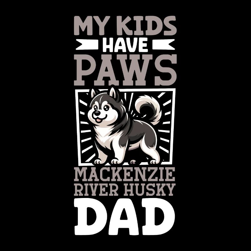 Papa husky du fleuve Mackenzie