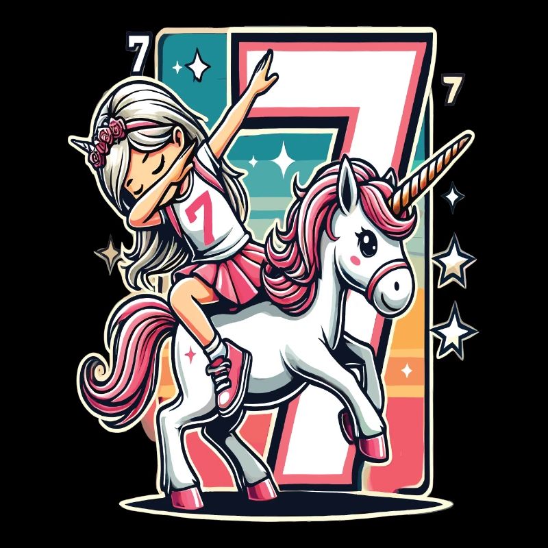 Anniversaire 7 ans Licorne Dab