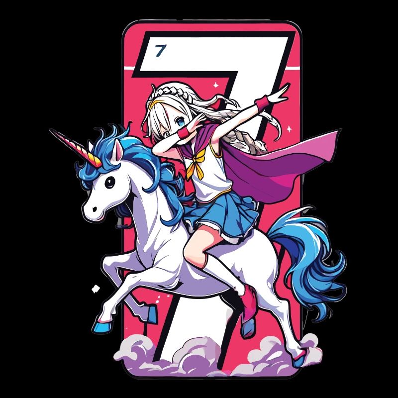 Anniversaire 7 ans Licorne Dab