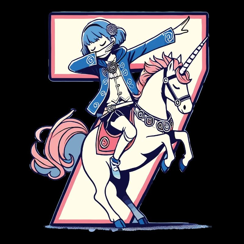 Geburtstag 7 Jahre Einhorn Dab