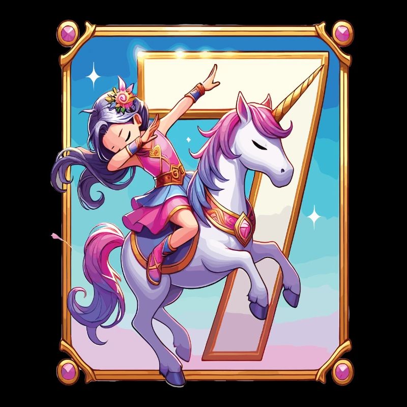 7 ans anniversaire licorne dab