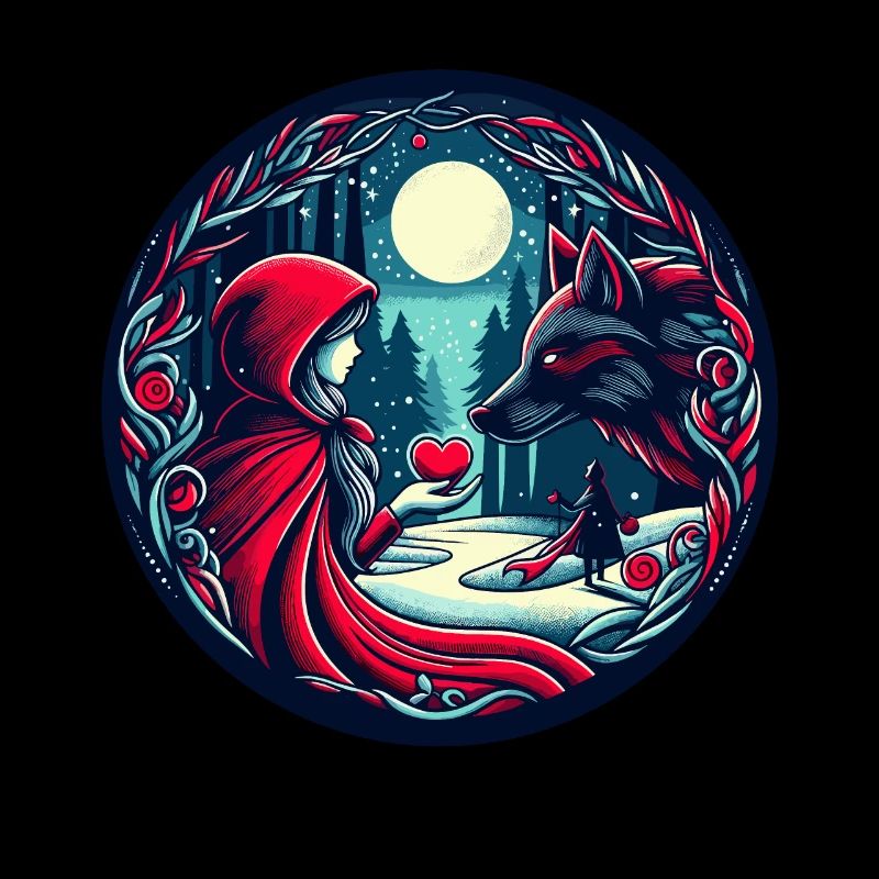 Märchen Rotkäppchen Wolf Mystisch Liebe Tierschutz