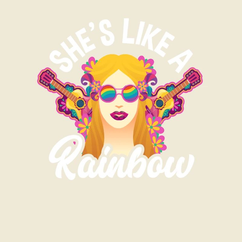 She's Like A Rainbow Hippie Stil